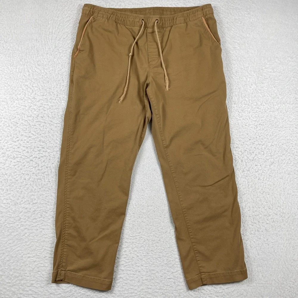 L.L. Bean Dock Pants Mens‎ XL Brown Coolmax Stretch Cotton Gorpcore 515171